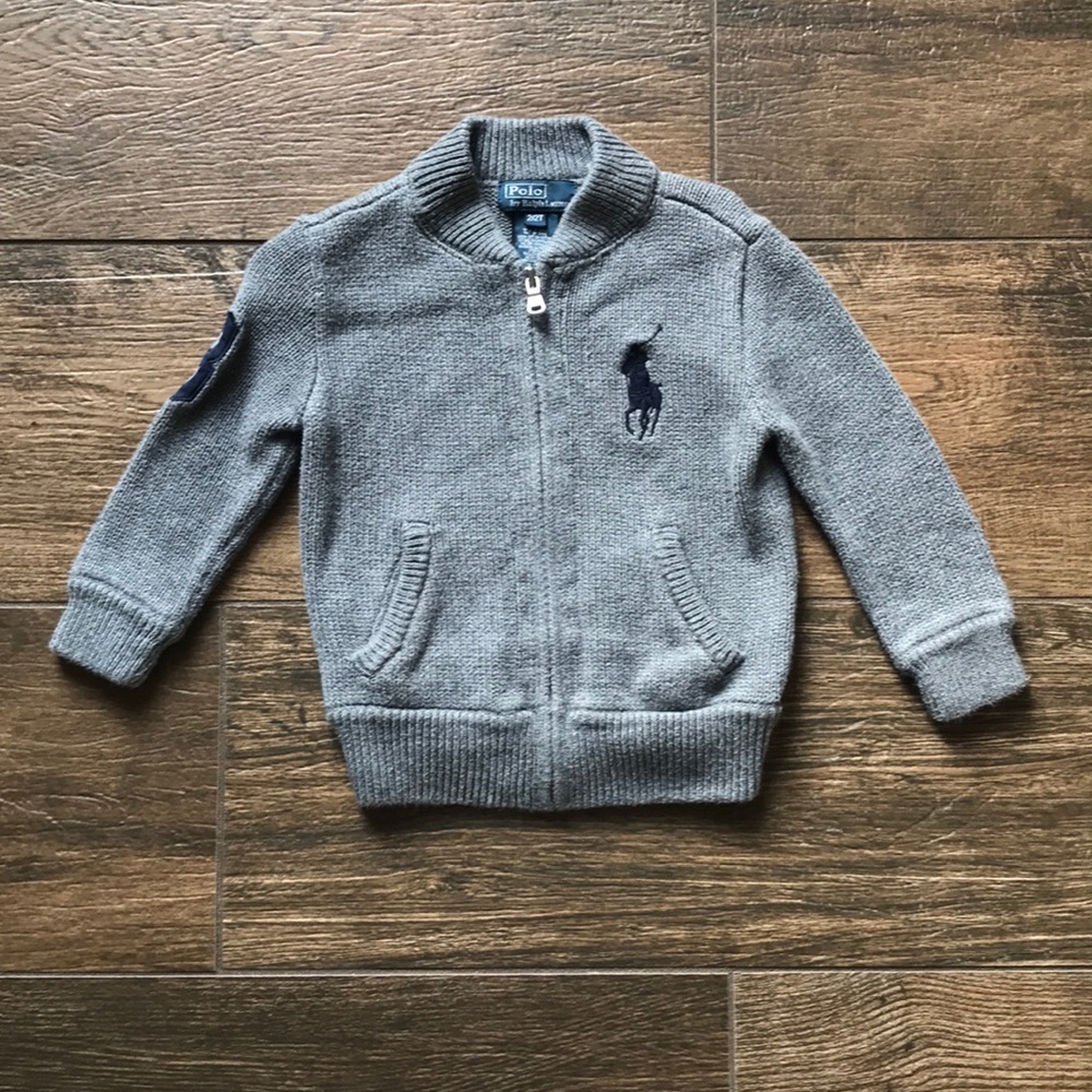 Polo boys zip up sweater